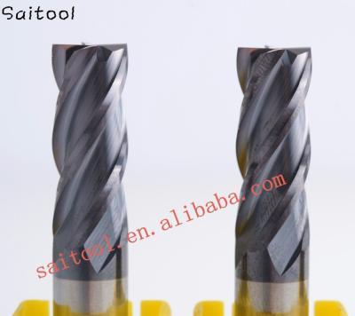 中国 CNC Process HRC55 Solid Carbide Square End Mills For Steel Cutting With 4 Flutes CNC Router Bits For Stainless Steel 販売のため