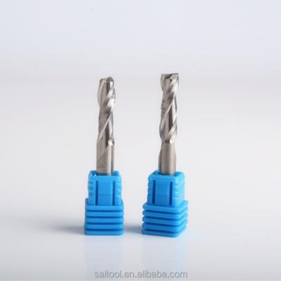 China High Quality CNC Process Two Flutes Spiral Carbide End Mill For Cutting Solid Wood for sale