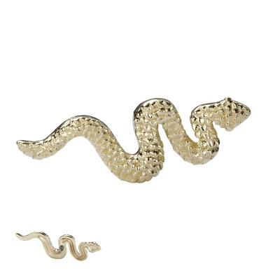 China 14Karat Yellow Gold CLASSIC Solid Snake Upper Ends Lip Labret Body Jewelry Internal Threaded Piercing Wholesales for sale