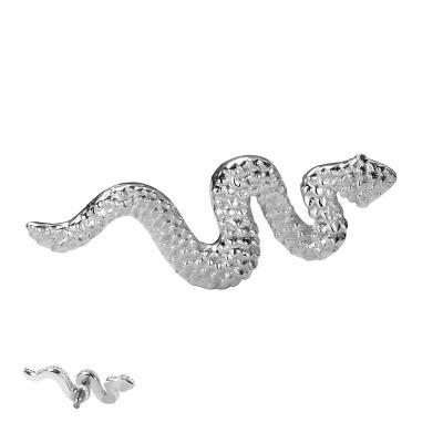 China 2022 CLASSIC Classic 14k Threadless Gold Ends Threadless Tops Snake Piercing Jewelry for sale