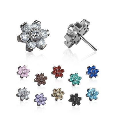 China Giometal Jewelry CLASSIC Professional Titanium Threadless Female Ends Piercing Attachment For Body Piercing Jewelry for sale