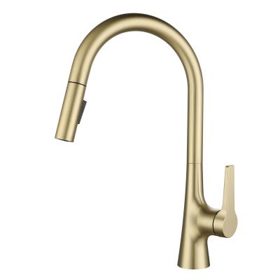 China Sense Faucets dorados grifos multifunctional kitchen sink mixer tap pull out water saving kitchen faucet magnetic gold for sale