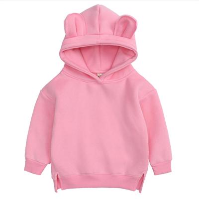 China Anti-Wrinkle Kids Toddler Boy Girls Sweatshirt Solid Color Baby Long Sleeve Cotton Clothes Kids Hoodies Sweatshirts for sale