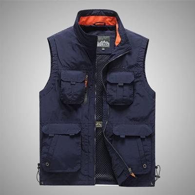 China QUICK DRY Men's Vest Casual Outdoor Work Multifunctional Pockets Fishing Vest for sale