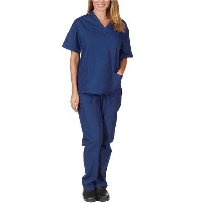 China Hospital Nurse Uniform Two Pieces Hospital Uniforms Women And Man Suit Beauty Salon Work High Quality Cloth Scrubs Set for sale