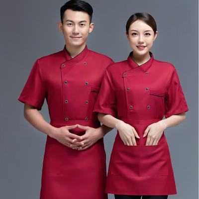 China Top+pants Unisex Short Sleeve Classic Restaurant Uniform For Waiter And Waitress Chef Uniform for sale