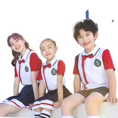 China ENGLAND STYLE summer unisex school uniform set primary and secondary school English style suit for sale