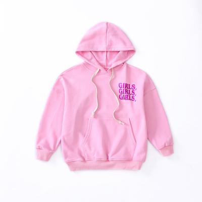 China Spring 2019 New Children's Clothing Girl's Loose Sweater Hoodie Anti-shrink Cotton Sweater Girls for sale