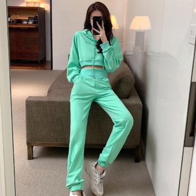 China Breathable Women Sweatsuits Two Piece Outfits Sets Long Panty Loungewear Sporty Tracksuits Workout for sale