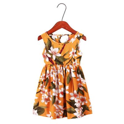 China Girls Breathable Summer Sleeveless Dress Printing Casual Dress Dresses 4-10 Years Old for sale