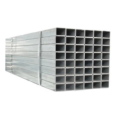 China Structure Low Carbon Steel Pipe Q195 Hot Dip Galvanized Rectangular Coating Steel Pipe MS Gi Hollow Square Tube Section for sale