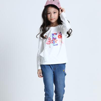 China Wholesale Customized Comfortable Children's Clothing 3-12 Years Printed Girls Casual T-Shirt Viable for sale