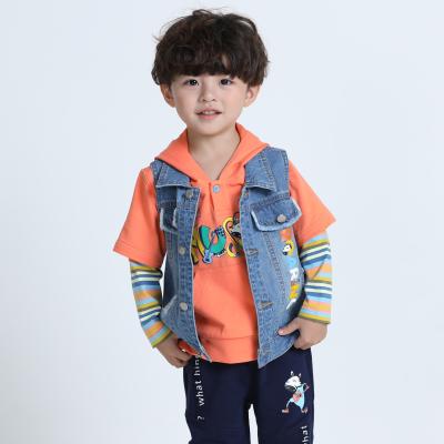 China High Quality Fashion Custom Handsome Vest Viable For Boys 1-6 Years Old Denim Jacket Casual Vest for sale