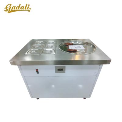 China 2018 hot sale manual tai ice cream hand roll fried cold green ice cream machine machine for sale