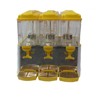 China 2016 hot sale high quality yellow color juicer dispenser 3 tanks (ZQR-345) 610*450*665mm for sale