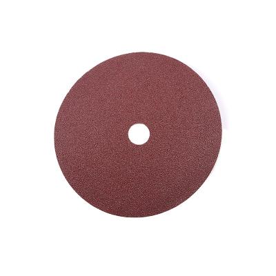 China Red Cross Hole Polishing Grit 16-320# Round Aluminum Oxide Fiber Disc for sale