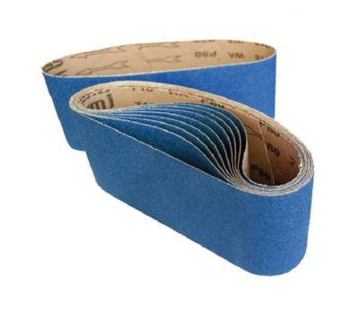 China Long Life High Performance 200x750mm 36 Grit Emery Zirconia Coated Abrasive Sanding Belt For Wood Polishing for sale