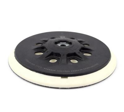 China High performance festool quality 150mm durable dustproof 17-Hole M8 thread hook and loop sanding pad for sale