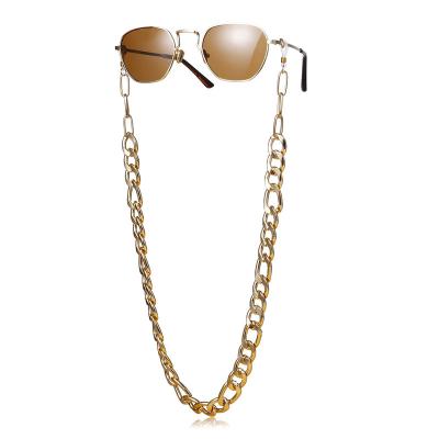 China Fashion Hiphop Style Punk Hot Selling Gold Plated Cuba NK Sunglasses Chain For Women for sale