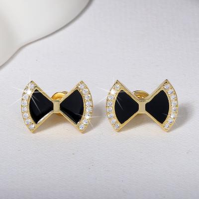 China TRENDY INS Fashion Gold Plated Crystal Bowknot Star Heart Shape Stud Earring for sale