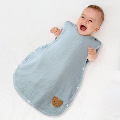 China Ultra Soft 100% Organic Cotton Antibacterial Baby Sleeping Bag Without Sleeves for sale