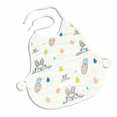 China BPA Free 8 Layers High Density Gauze Baby Cotton Burp Clothes Baby Drool Bibs Baby Bib Cotton Large for sale