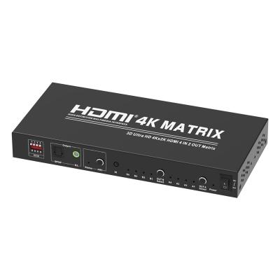 China 4x2 hdmi matrix with spdif output support 1.4V 4Kx2K 3D optical ARC T-204A for sale