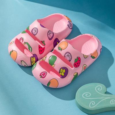 China 2022 Wholesale Cheap Children Anti-slippery Summer Beach Prices Printed Fruit Slippers Kids Boys Girls Eva Soft Slides Slippers Sandals for sale