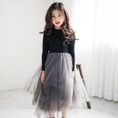 China Washable Winter Long Sleeve Mesh Princess Dress Velvet Warm Tutu Dress For Girls Toddler for sale