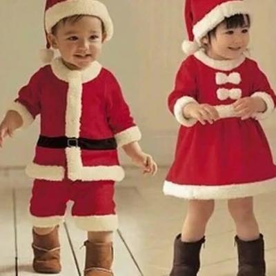 China Christmas Style Christmas Costume Boys And Girls Performance Party Kids Santa Costume Skirt for sale