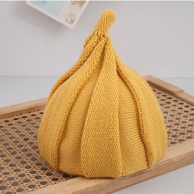 China Infant Beanie Hats Knitted Solid Color Character Printed Cotton Peaked Hat Cute Loose Slouchy Hip-Hop Ribbed Cuffed Hats For Boy&Girl for sale