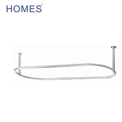 China 1500 x 700mm Chrome Traditional Oval Shower Curtain Rail (tube diameter 30mm) for sale