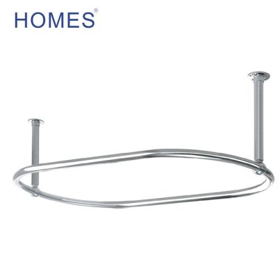 China Sustainable Chrome Plated Racetrack Shower Curtain Rail Dimensions - 1110mm X 650mm Approx for sale