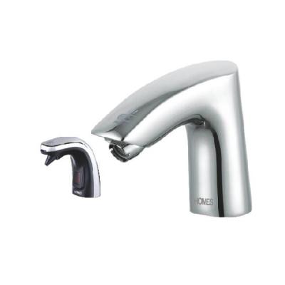 China Sense Faucets Basin Sink Faucet With Sensor Automatic Waterfall Faucet With Foam Soap Dispenser KIT for sale