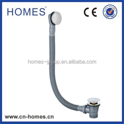 China Brass overflow Clic-clac bath waste with large plan brass overflow and good quality plastic pipe for sale