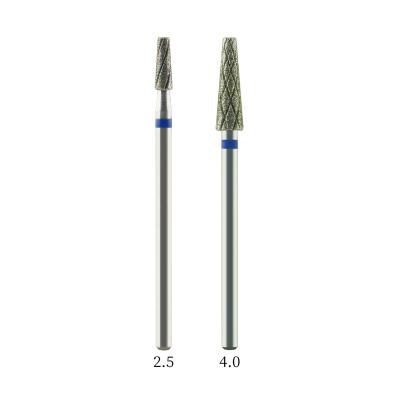 China Diamond 4.0mm Tapered Shape Diamond Nail Drill Bit For Nail Beauty for sale