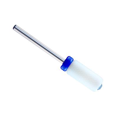 China Good Quality Ceramic Barrel Shape Nail Drill Bit With Rhinestone Top For Nail Salon for sale