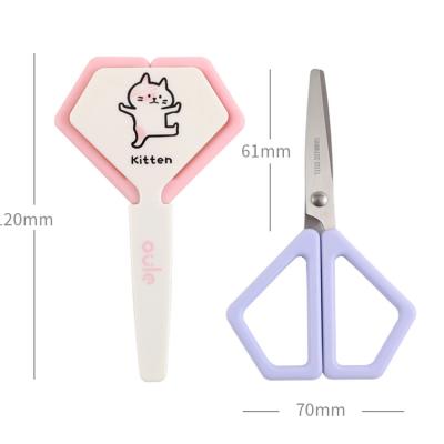 China Ergonomic Design OULE Safe Cuts Kids Scissors Hair Scissors Stainless Steel Scissors Grade for sale