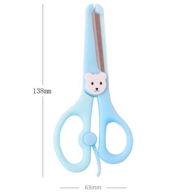 China OULE Ergonomic Design Prevent Cuts Safety Scissors Kids Scissors For Child Child Teaching Scissors for sale