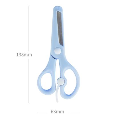 China Stainless Steel Material School Mini Loop Scissors Cutter For Kids Design OULE Walmart Explosion Scissors Ergonomic ABS Desktop for sale