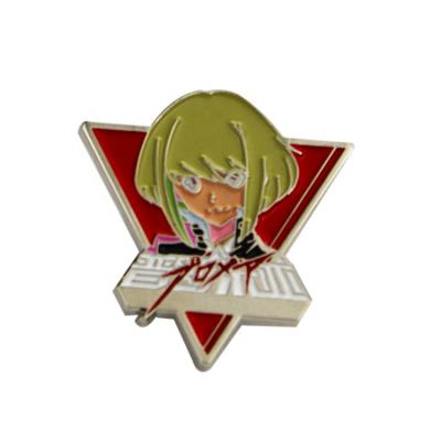 China 3D Fandy Anime Characters Japanese Metal Badges Objects Baking Lacquer Craft Badges Metal Brooch for sale