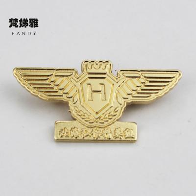 China China Sell Custom Special Shaped Metal Badges Gold Plated Design Brooch Casting Custom for sale