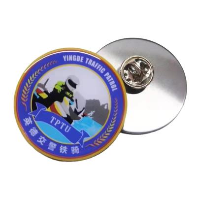 China China High Grade Circular Profiling Printing Process Metal Seal Metal Refrigerator Soft Magnetic Paste Badge Printing CMYK Color for sale