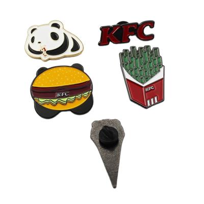 China KFC zinc alloy animal name badge fashion badge metal pin Europe igh quality coffee forCollar pin for sale