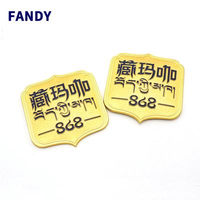 China FANDY Europe Enamel Metal ID Badge Holder Card Holders Security Pure Copper Customized Badges for sale