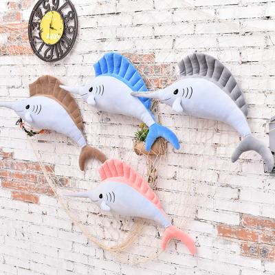 China Home Living Room Decorative Soft Giant Tuna Stuffed Fish Ocean Plush Swordfish Animals Doll Toys For Children Kids Cartoon Toy for sale