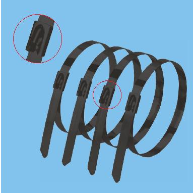 China Steel Plastic Covered Bandit Coated Cable Ties Stainless Steel Steel Cable Ties for sale