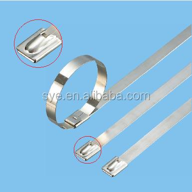 China 304 Stainless Steel Band Lock Trackball Bare Roll Steel, SS Type Hardware And Self-Locking Cable Ties for sale