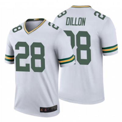 China New Style Antibacterial Wholesale China Green Bay Best Quality Cheap Stitched Custom American Football Jerseys Packer 28 A.J. Dillon for sale