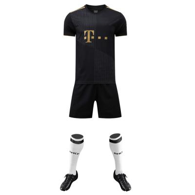 China Sets 21/22 Black Bay NRE Soccer Jersey Away Sets Sublimation Football Team Uniform Customization for sale